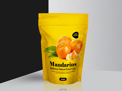 Mandarins  Natural Dried Fruit Packaging Design