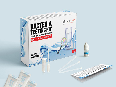 Bacteria Testing Kit Packaging Design brand design label logo medical package packaging packaging design packagingpro product