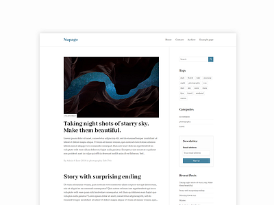 Nupago - WordPress Blog Theme blog blogging clean light mag magazine personal readable responsive theme website wordpress