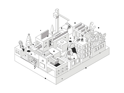Download Isometric City By Emans On Dribbble