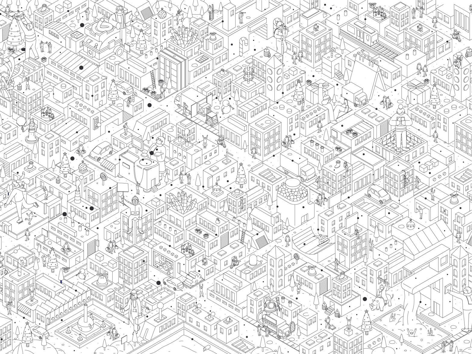 Isometric city by emans on Dribbble