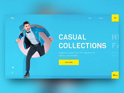 Fashion Collection Website Header app designer freelance mobile ui user experience ux web
