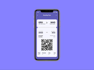 Boarding Pass for #DailyUI #024 daily 100 challenge daily ui daily ui 024 dailyui design ui ui design uidesign uxdesign