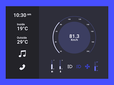 Car Interface for #DailyUI #034 daily 100 challenge daily ui daily ui 034 dailyui design ui ui design uidesign uxdesign