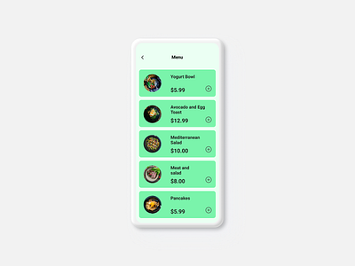 Food/Drink Menu for #DailyUI #043 daily 100 challenge daily ui dailyui dailyuichallenge design ui ui design uidesign uxdesign