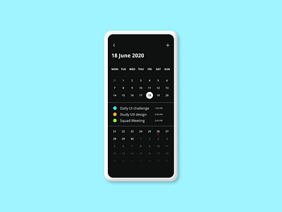 Schedule for #DailyUI #071