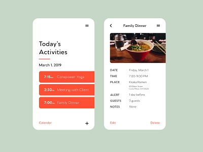 Daily UI: Calendar Concept app design typography ui ux