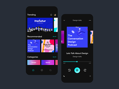 Podcast App 3d animation 3d modeling animation blender3d brand design creative design icon illustration logo mobile onboarding screen typogaphy ui design uidesign uiux uiuxdesign ux ux design uxdesign