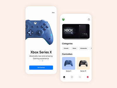 Xbox mobile UI screen 3d app branding design graphic design illustration logo motion graphics ui uidesign uiux website