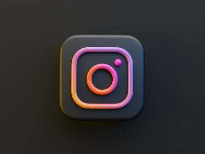Instagram 3D App Icon 3d animation app app icon blender branding design graphic design illustration instagram logo motion graphics ui uidesign uiux vector website