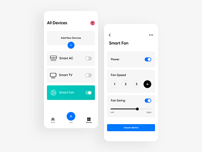 Smart app mobile UI screen