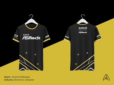 T-shirt Amd X Asrock amd asrock brand identity branding branding design geometic tshirt tshirts