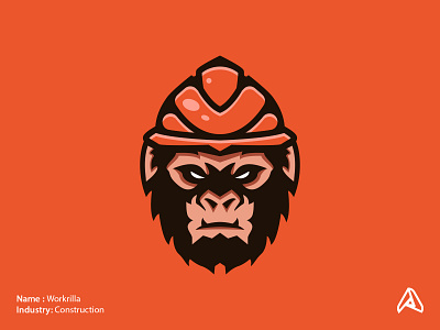 Workrilla badass brand identity branding branding design design gorilla logo mascot mascot logo