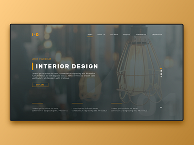 UI Design - Interior Design concept design landing page ui ux uxdesign web web 2.0 webdesign website