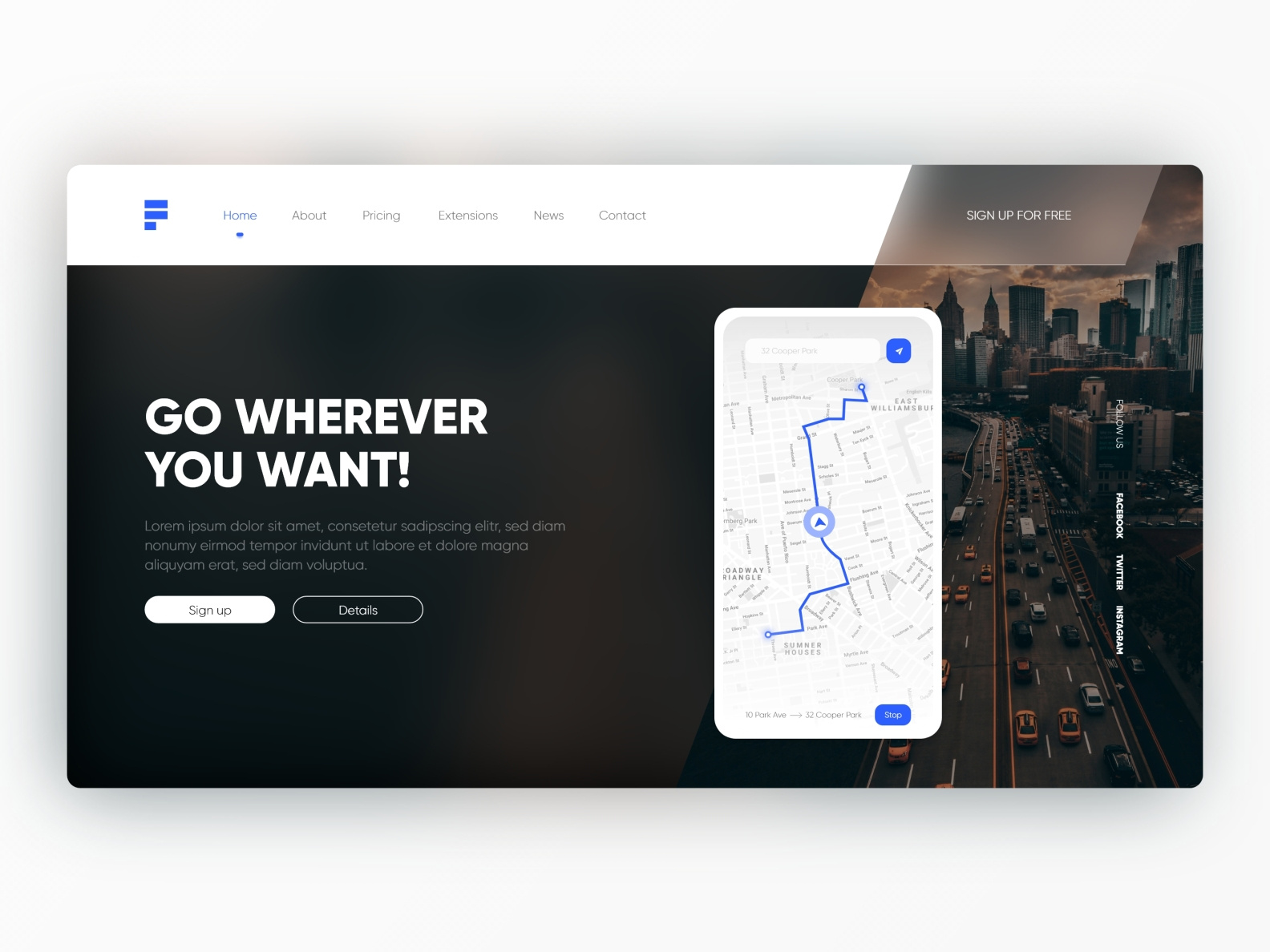Daily UI - 003 - Landing page by Cristi Stan on Dribbble