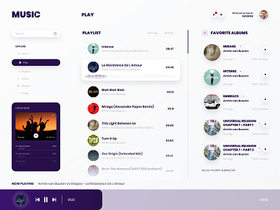 Daily UI - 009 - Music player concept dailyui design desktop app ui uidesign ux uxdesign webdesign website