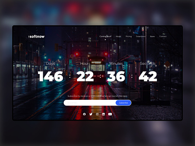 DailyUI - 014 - Countdown Timer concept countdowntimer dailyui design landing page ui ux uxdesign webdesign website