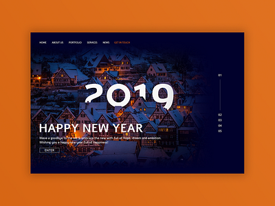Happy New Year! branding concept conceptdesign design front end graphic design happy new year landing page site site design typography ui ui ux design ux uxdesign web web 2.0 webdesign website