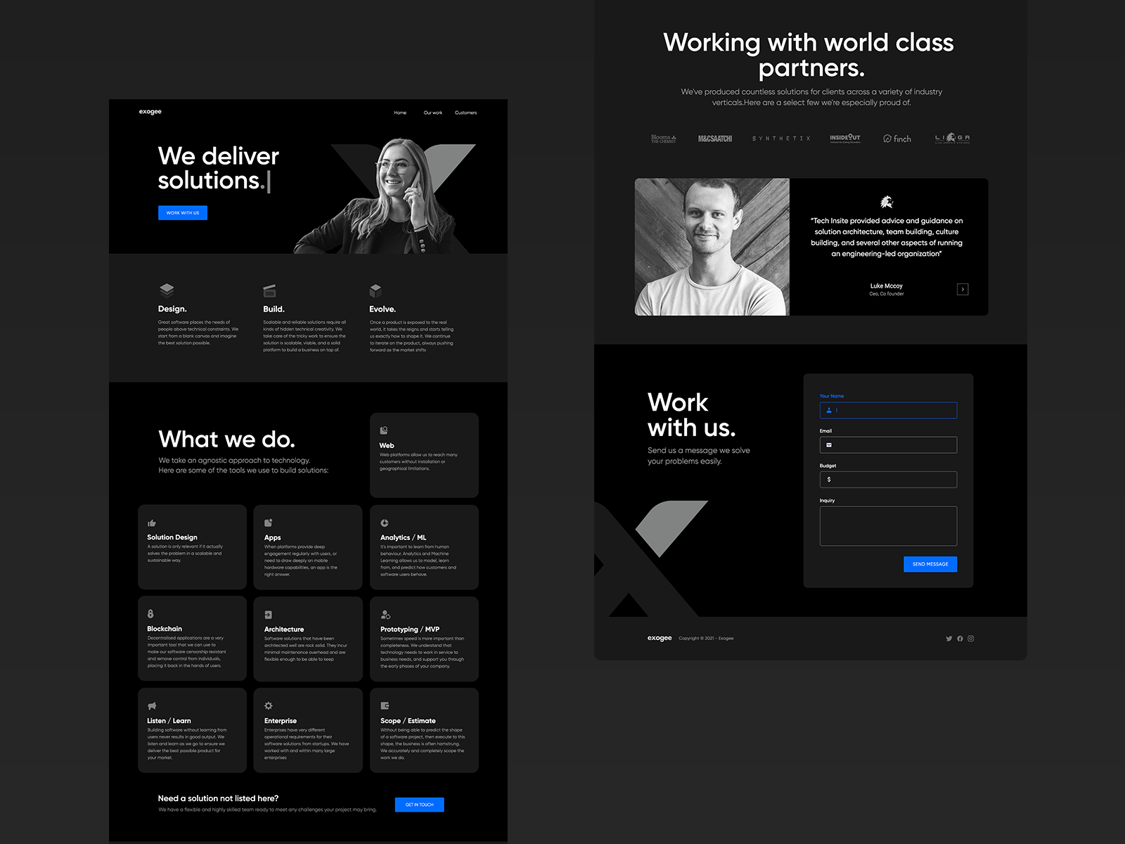 Dark Theme - Website Design by Satheesh Shine on Dribbble