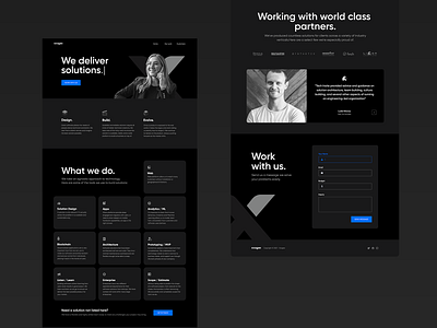 Dark Theme - Website Design branding dark mode dark theme dark ui dark website design minimal typography ui web website website design