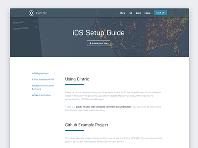 Cintric Homepage - Setup Page