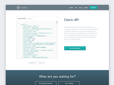 Cintric Homepage - Api Example cintric dark theme homepage landing page