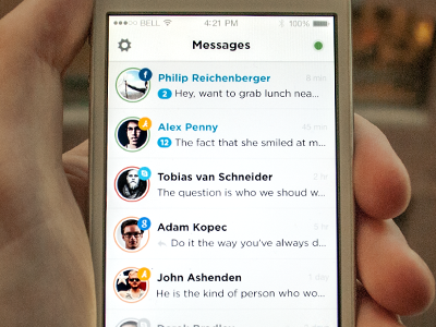Tappable Prototype for IM Client app application chat flat im interface ios iphone product prototype ui ux