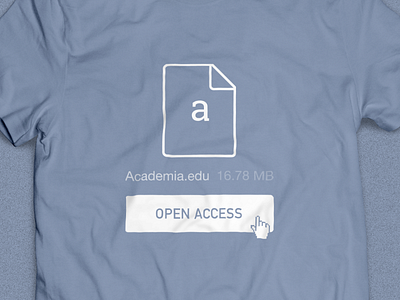 Academia.edu: Open Access T-Shirt academia.edu apparel button design graphic illustration open access t shirt vector