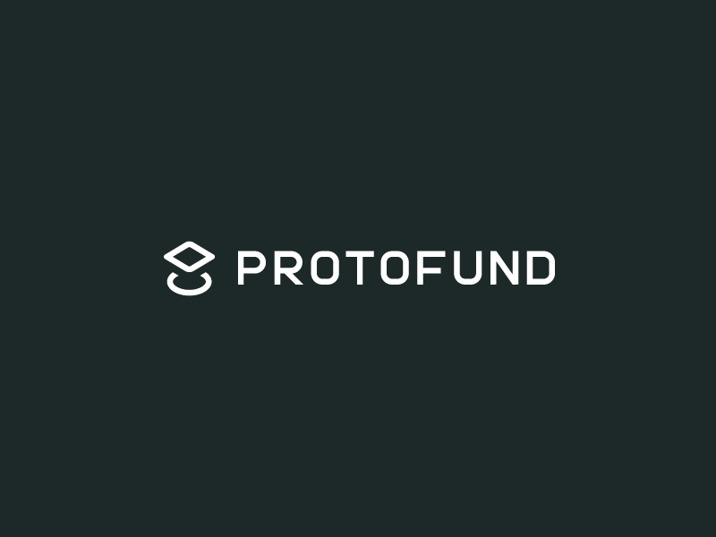 Proto Fund minimal futuristic vector illustration venture capital identity branding icon typography wordmark logo