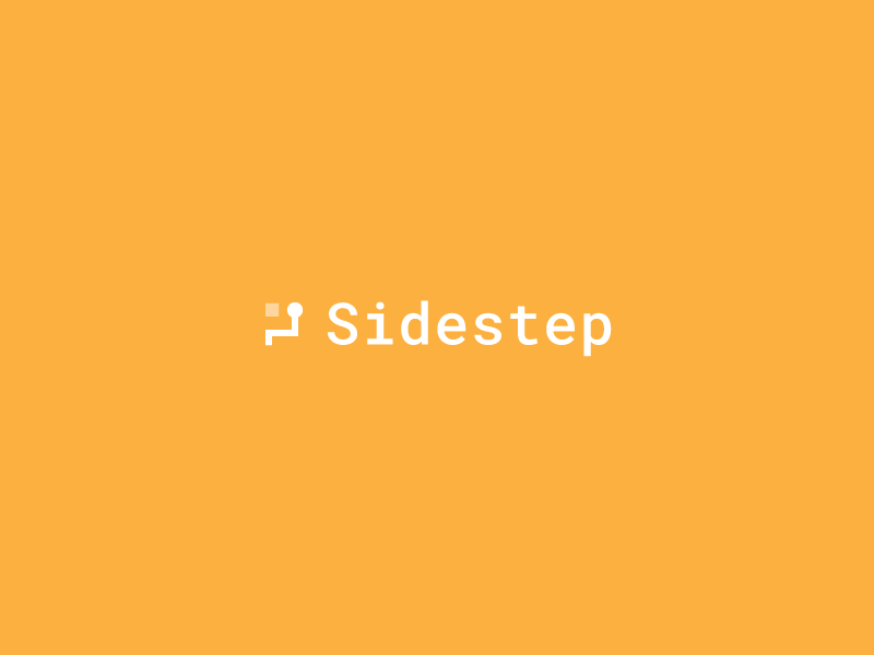 Sidestep logo symbol mark icon branding monospace illustration shapes geometric obstacles minimal modern