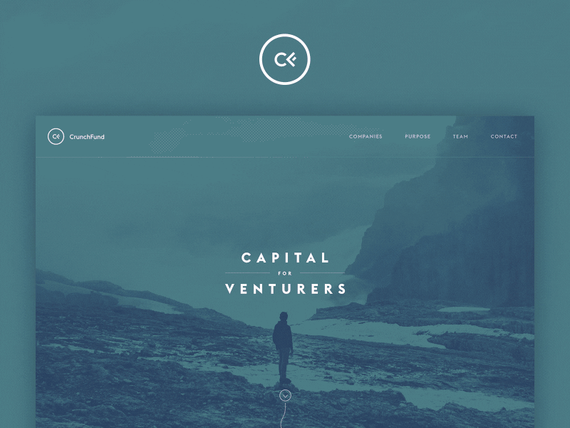 Crunch Fund Website animation branding communication design content layout single page venture capital web design