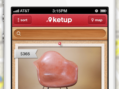Ketup iPhone Browse (Alt): Launching soon - get your invite app design interface ios iphone tag ui ux vintage