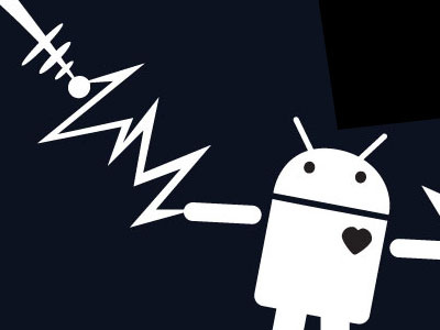 Android Zap android black illustration parody saul bass white