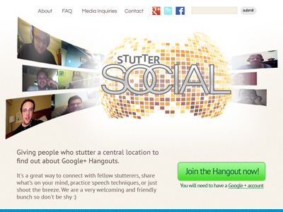 Revised mock up beige blue discoball google google plus green hangout white