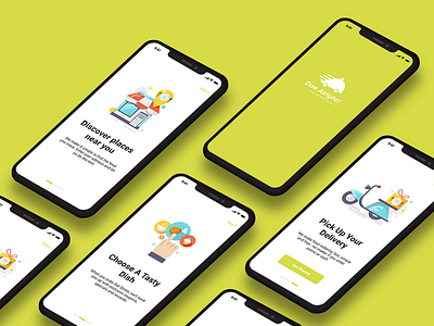 Splash/On-boarding Mobile App Screen concept app delivery app design dish food and drink local mobile app pick up places restaurant app ui ux ui designs
