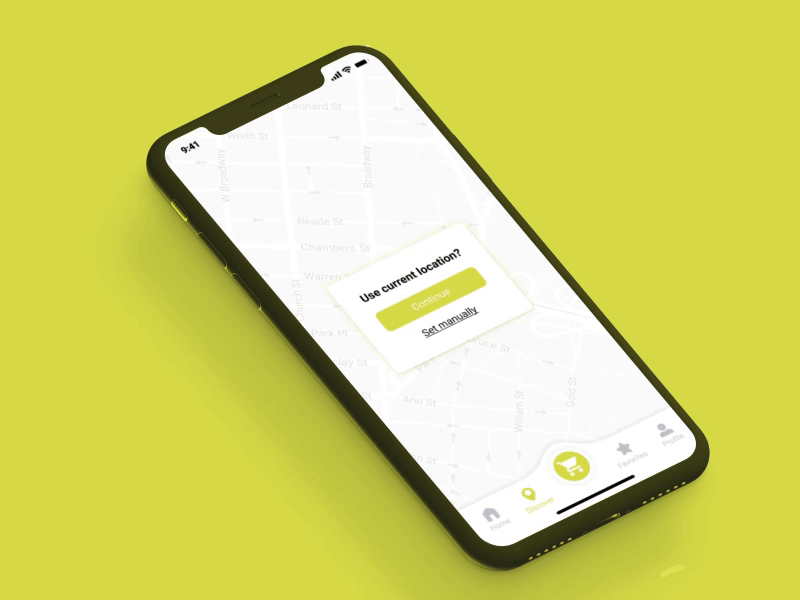 Discover Screen brand concept app delivery app design food and drink food delivery local map microinteraction mobile app motion product design prototype animation restaurant restaurant app ui ux