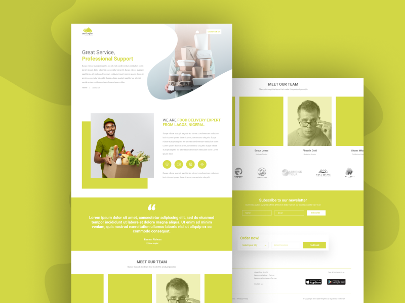 About Us illustraion typography composition layout food and drink restaurant ui ux design brand ui ux food delivery illustration minimal about us about page