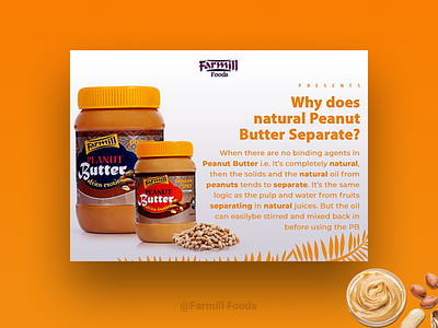 Farmill Peanut Butter Flyer advertisement brand butter composition creamy designs family farm fitfam flyer food and drink foods groundnut mature mill natural peanut peanut butter