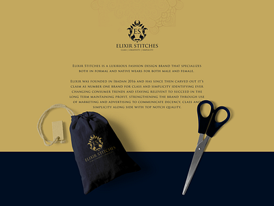 Elixir Stitches assets brand identity logo logodesign luxury brand