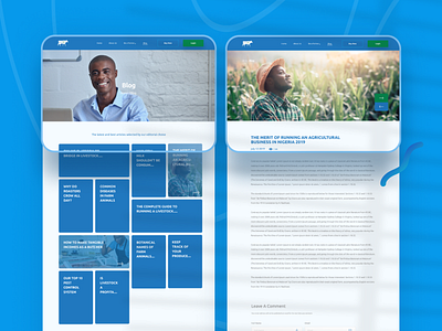 Blog animals blog blog design blog post color composition farm farmer layout livestock stylish ui ux ui design