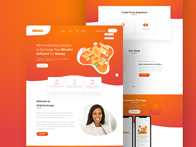 Landing Page bitcoin exchange bitcoin services gift cards landing page design landingpage nigeria solutions