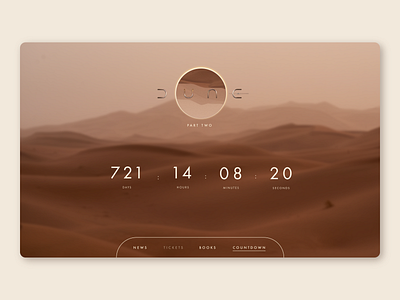 Daily UI 014 :: Dune Part Two Countdown adobe illustrator cinema countdown daily ui dailyui desert design dune dune movie hype illustrator movies orange sketch timer ui website