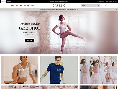 Capezio | UX & UI Redesign ecommerce magento 2 redesign ux uxui