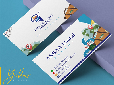 Business card & Logo trip card design safari