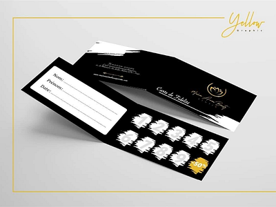 Carte fidélité card design graphic black