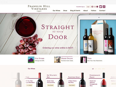 Franklin Hill Vineyard design interactive site web wine