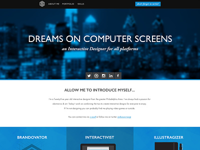 Portfolio Site Redesign interactive personal portfolio redesign site web