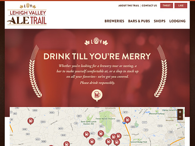 Lehigh Valley Ale Trail Micro Site ale beer design interactive micro site website