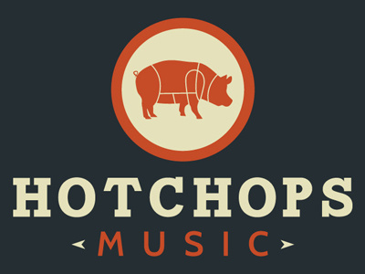 Hot Chops Music Logo ambient media bold branding identity logo mark music