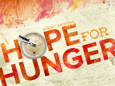 Poster Design ambient media food drive hunger non profit poster watercolor